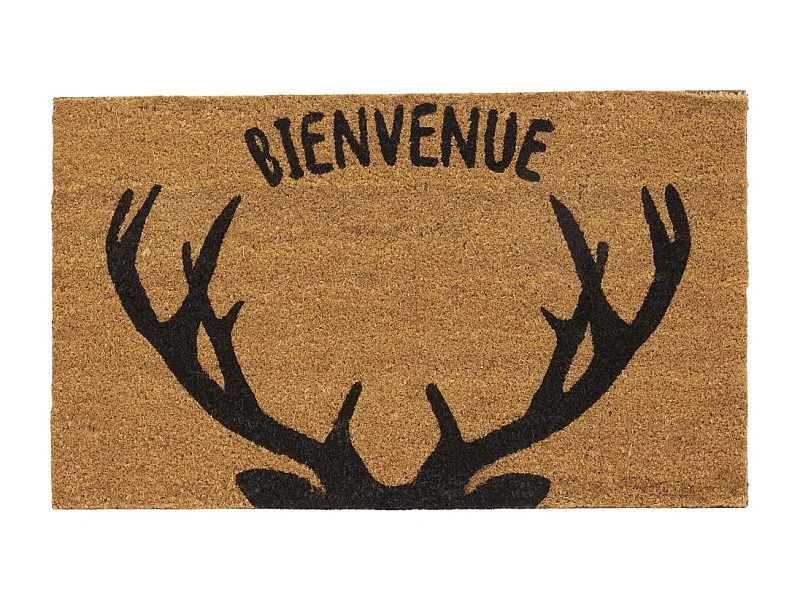 Paillasson coco intérieur extérieur 75 x 45 cm Bois de cerfs bienvenue