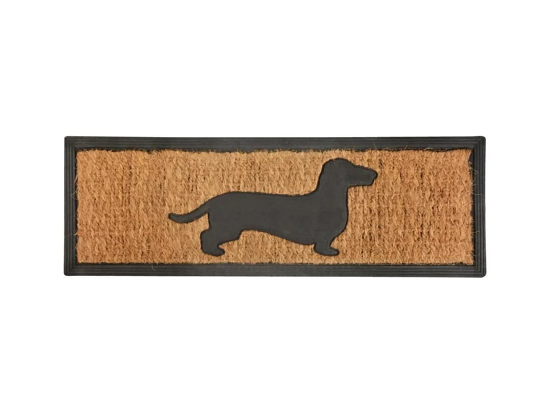 Tapis paillasson en coco 75 x 25 cm Chien