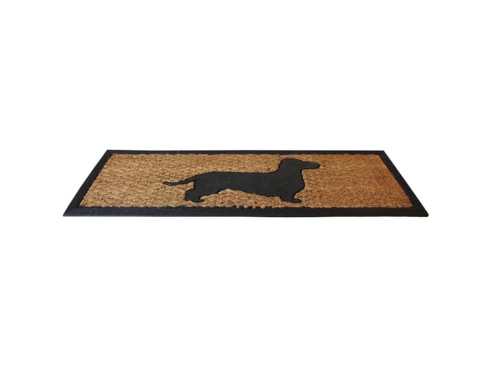 Tapis paillasson en coco 75 x 25 cm Chien