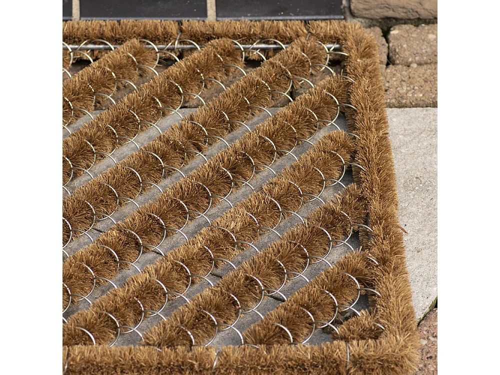 Paillasson spirale en fibres de coco 75 x 45 cm
