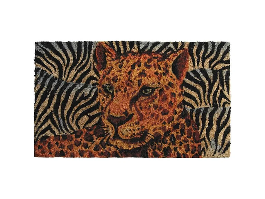 Paillasson coco teintée 75 x 45 cm Panthère