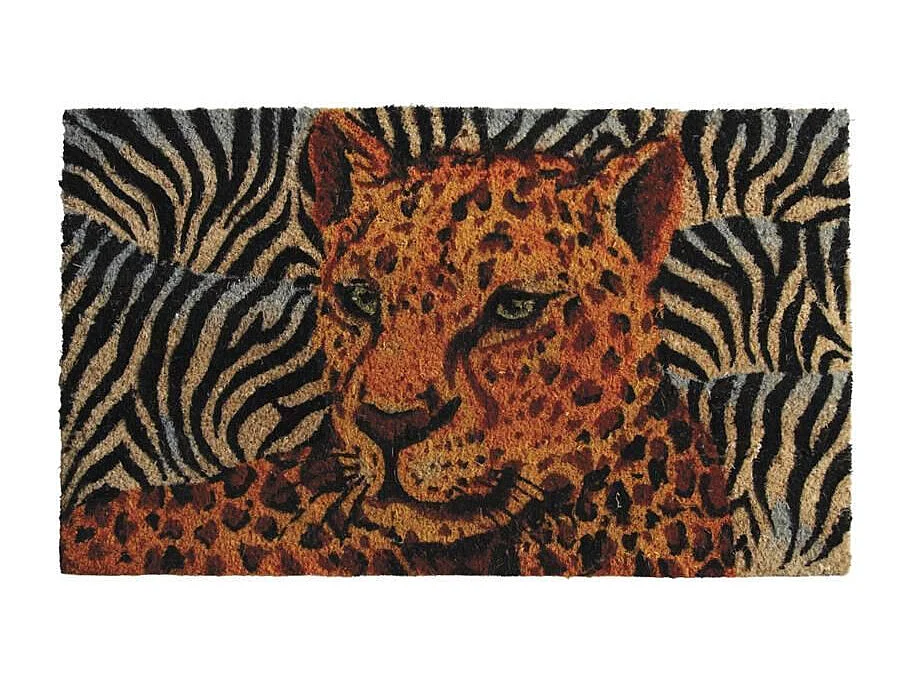 Paillasson coco teintée 75 x 45 cm Panthère