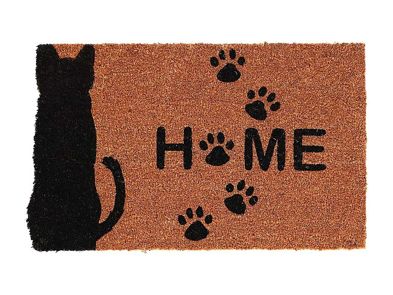 Paillasson en fibres de coco motif animal Welcome Chat