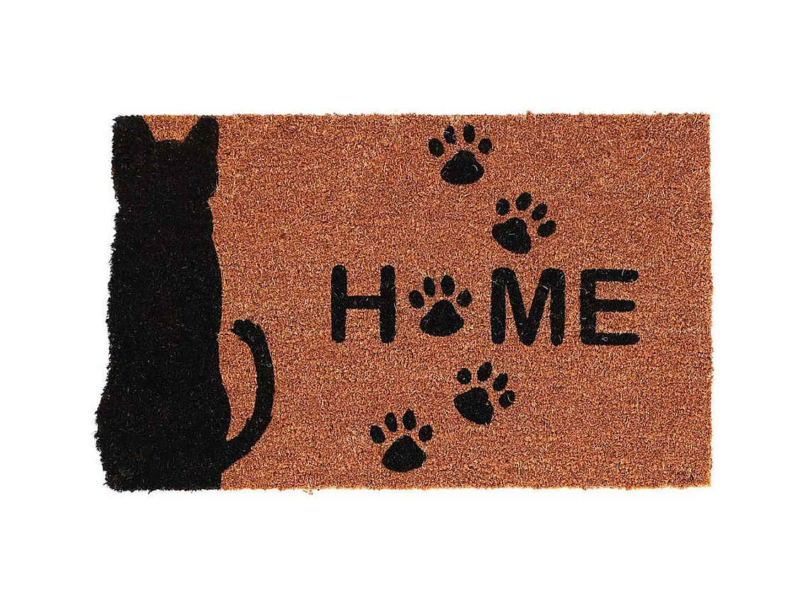 Paillasson en fibres de coco motif animal Welcome Chat