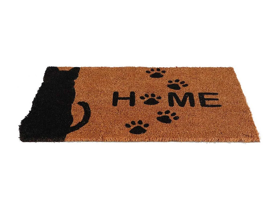 Paillasson en fibres de coco motif animal Welcome Chat