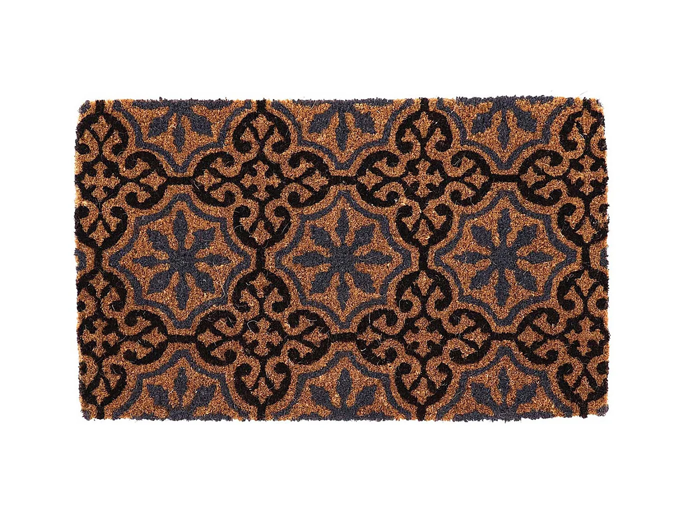 Paillasson en fibres de coco à motifs 75 x 45 cm Rosettes