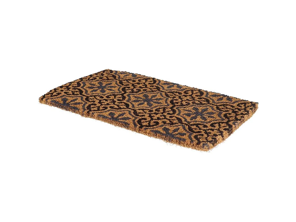 Paillasson en fibres de coco à motifs 75 x 45 cm Rosettes
