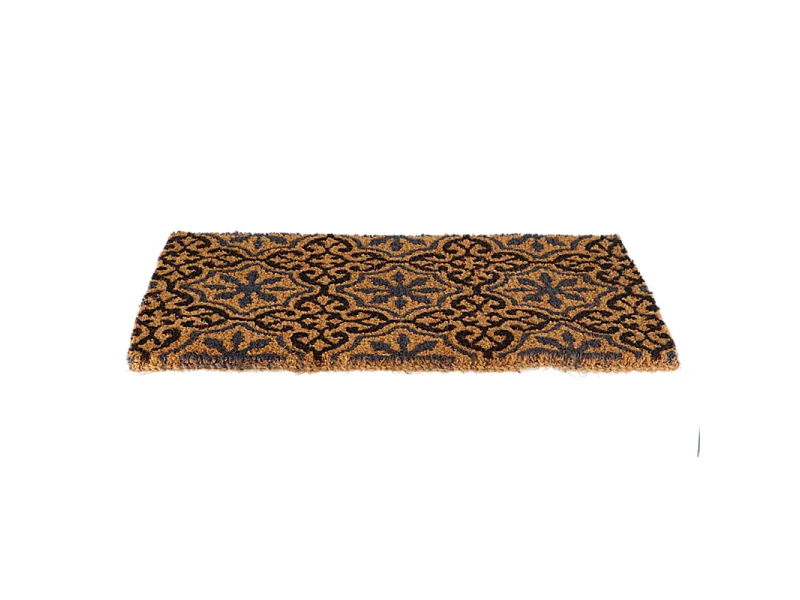 Paillasson en fibres de coco à motifs 75 x 45 cm Rosettes