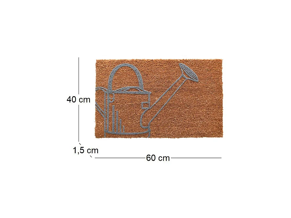 Paillasson en coco et PVC 60 x 40 cm Arrosoir