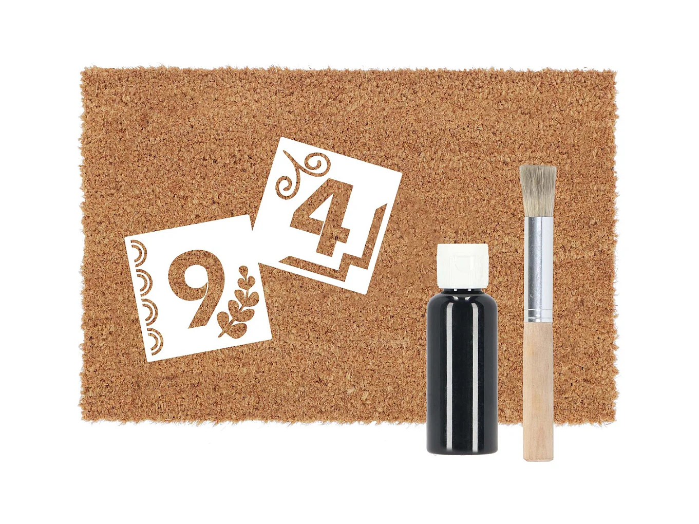 Paillasson en fibres de coco à personnaliser DIY Numéros