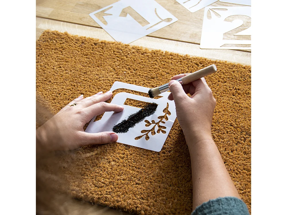 Paillasson en fibres de coco à personnaliser DIY Numéros