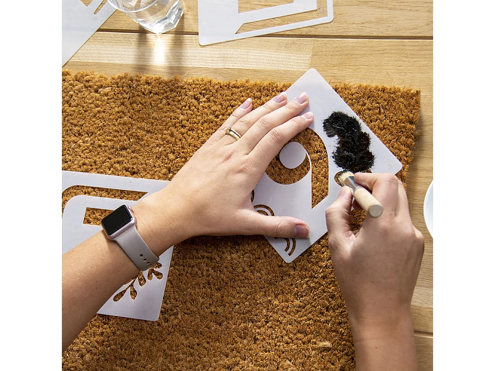 Paillasson en fibres de coco à personnaliser DIY Numéros