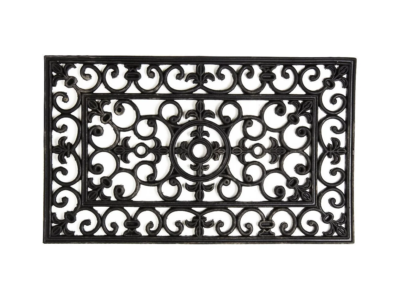 Paillasson noir en latex Ostra