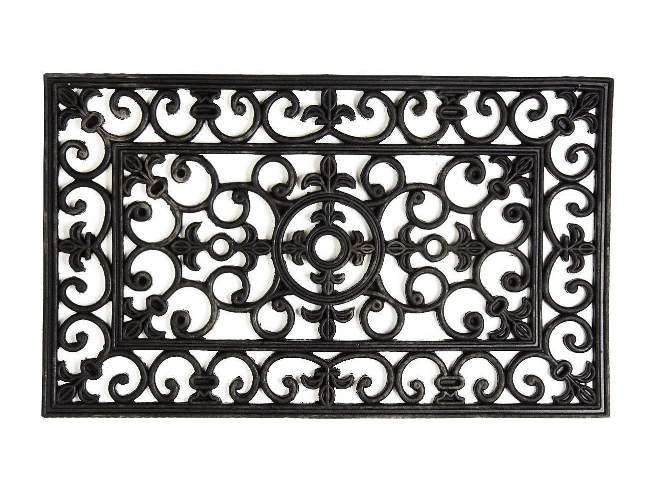 Paillasson noir en latex Ostra