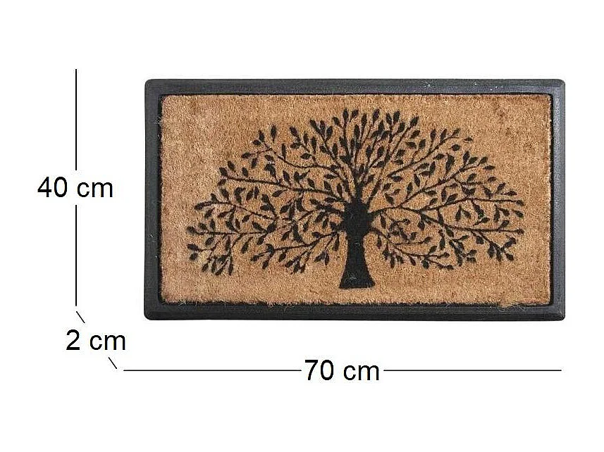 Paillasson arbre en coco et latex Longueur 70cm