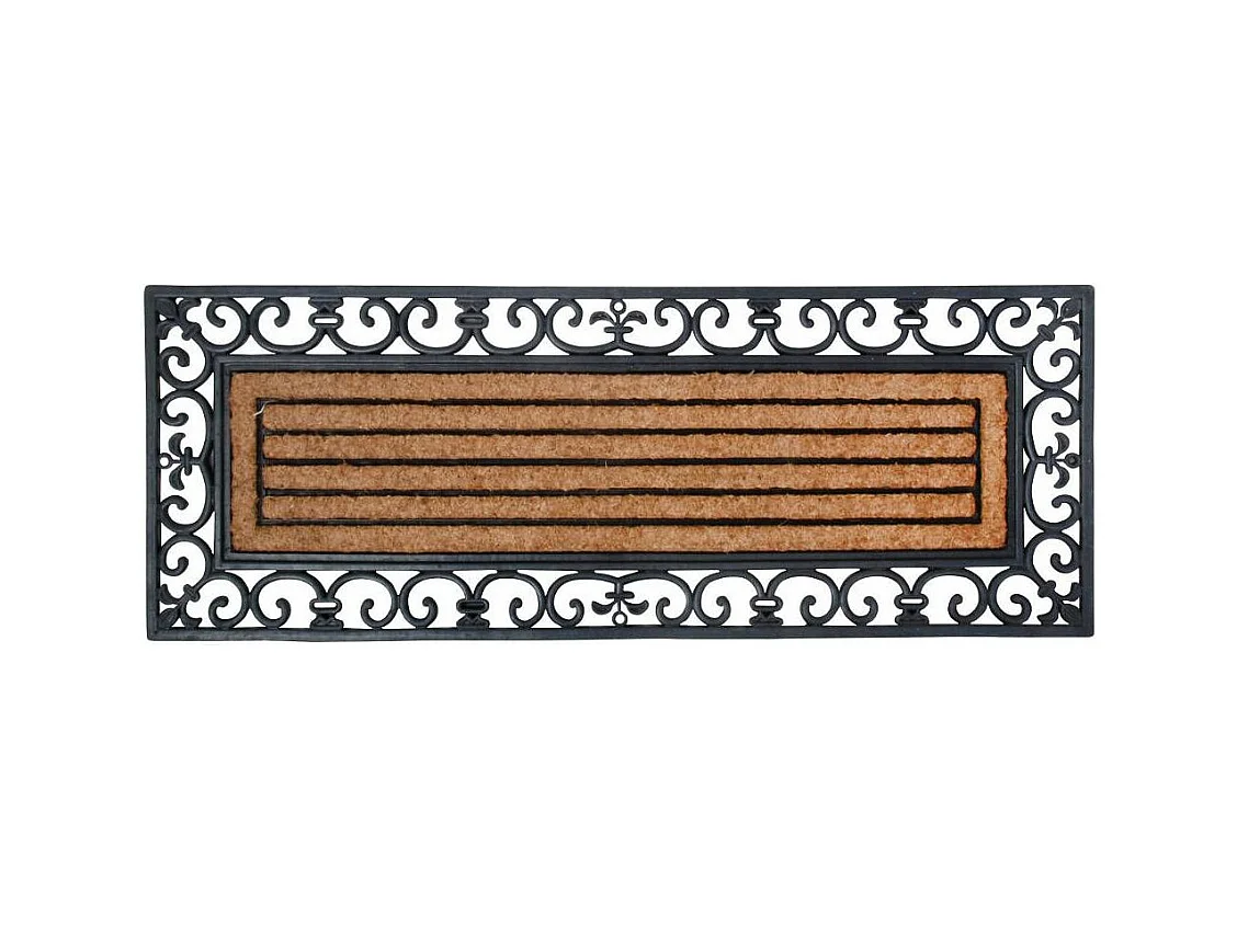 Paillasson en caoutchouc et coco 120 x 45 cm