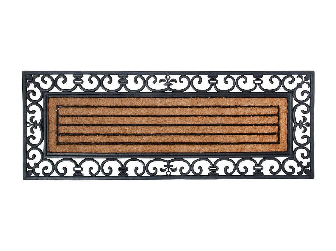 Paillasson en caoutchouc et coco 120 x 45 cm