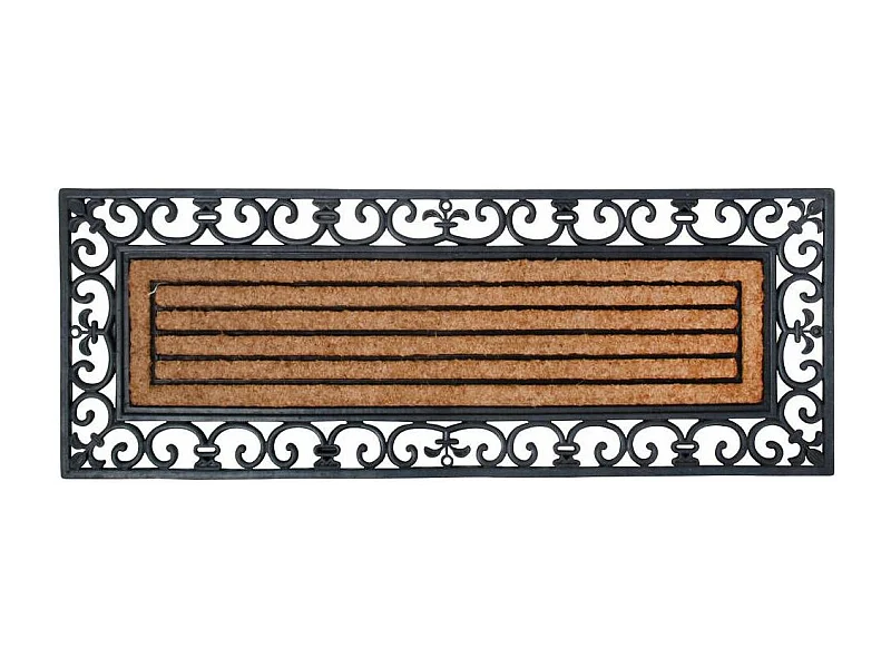 Paillasson en caoutchouc et coco 120 x 45 cm