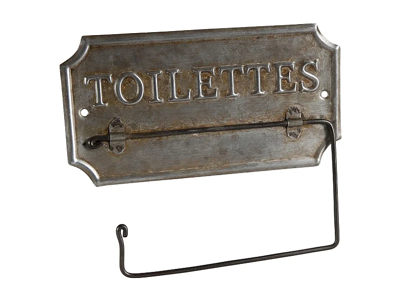 Porta carta igienica in zinco antico