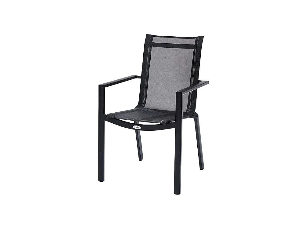 Ensemble de jardin aluminium et teck noir extensible 6/10P BALITECK