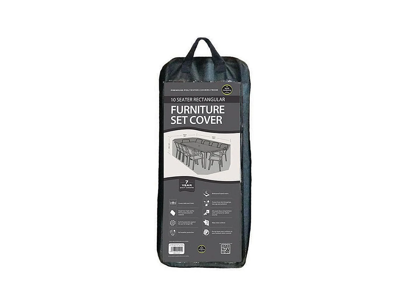 Housse de protection salon de jardin rectangulaire 10 places