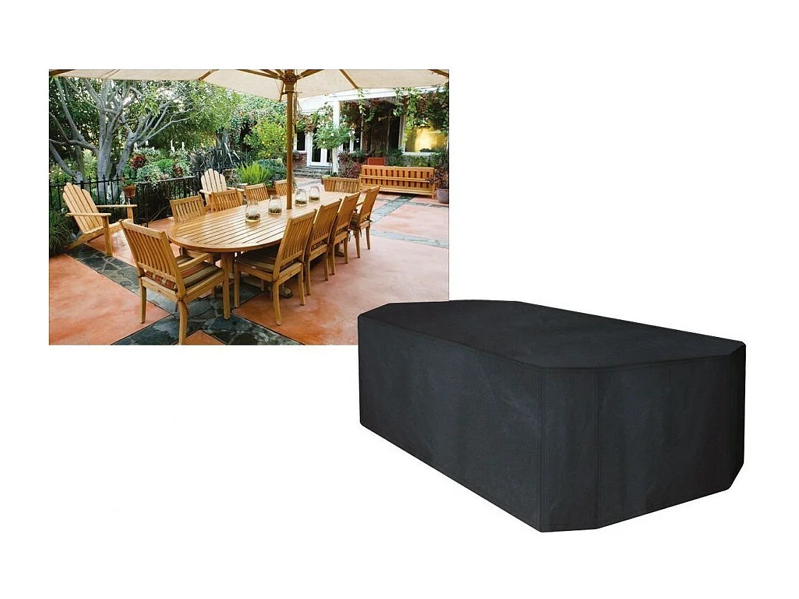 Housse de protection salon de jardin rectangulaire 10 places