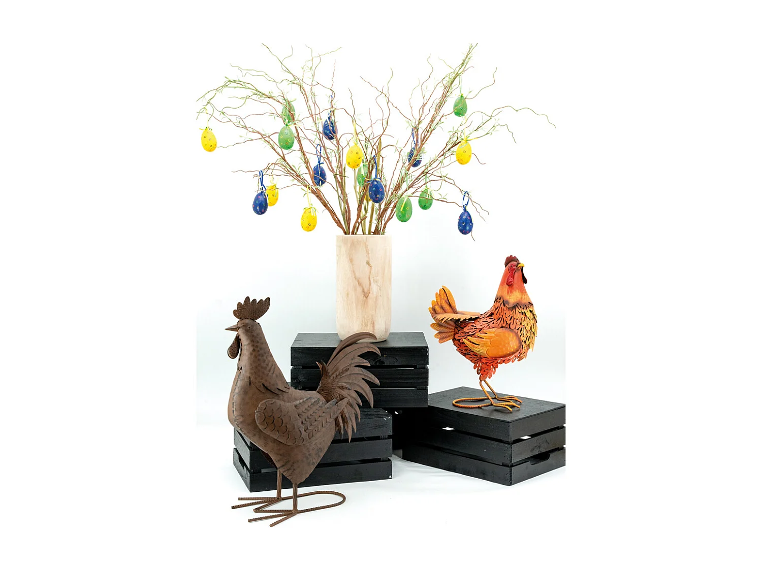 Gran jarrón redondo de madera clara