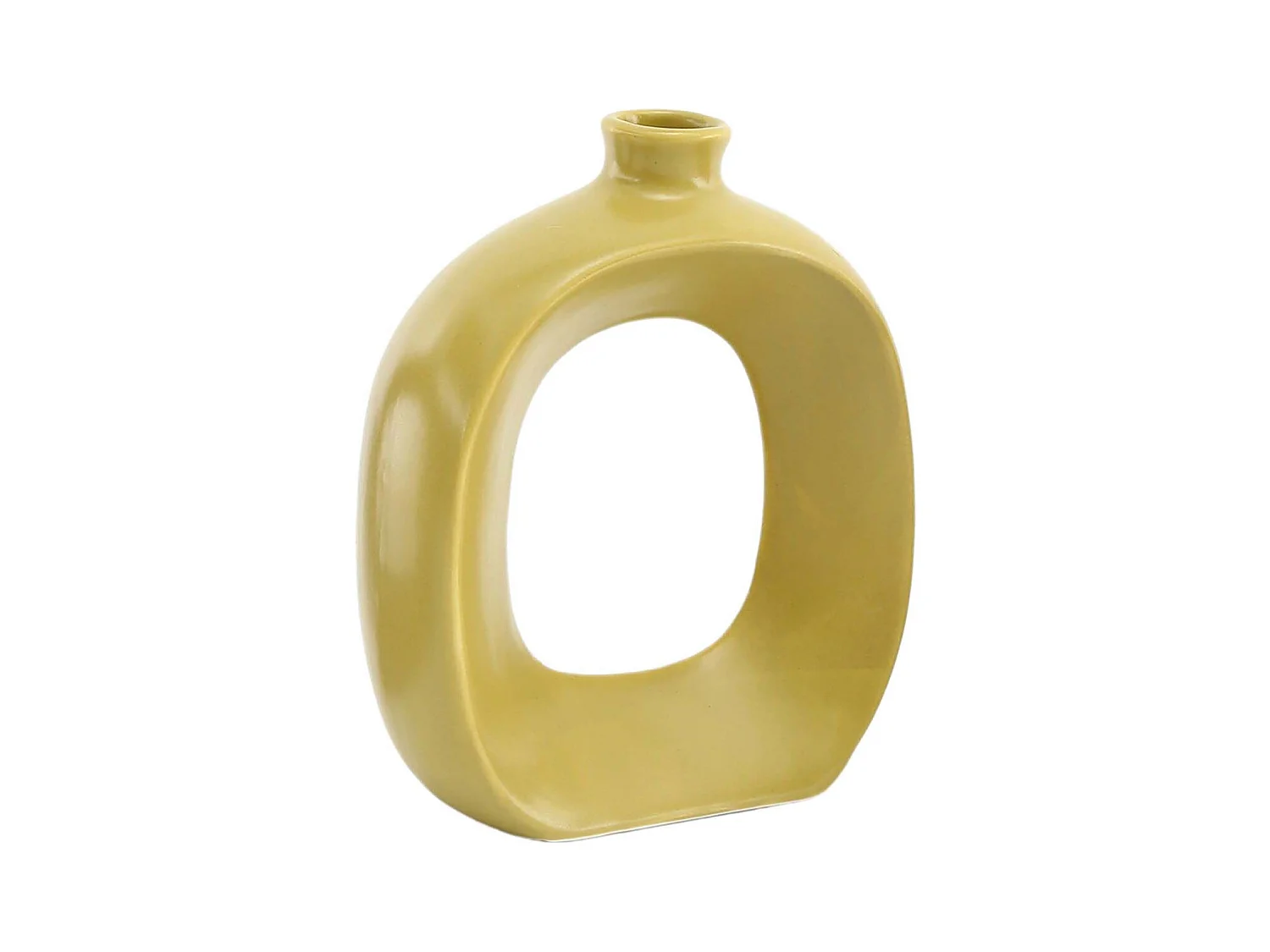 Jarrón de gres ovalado 16 cm