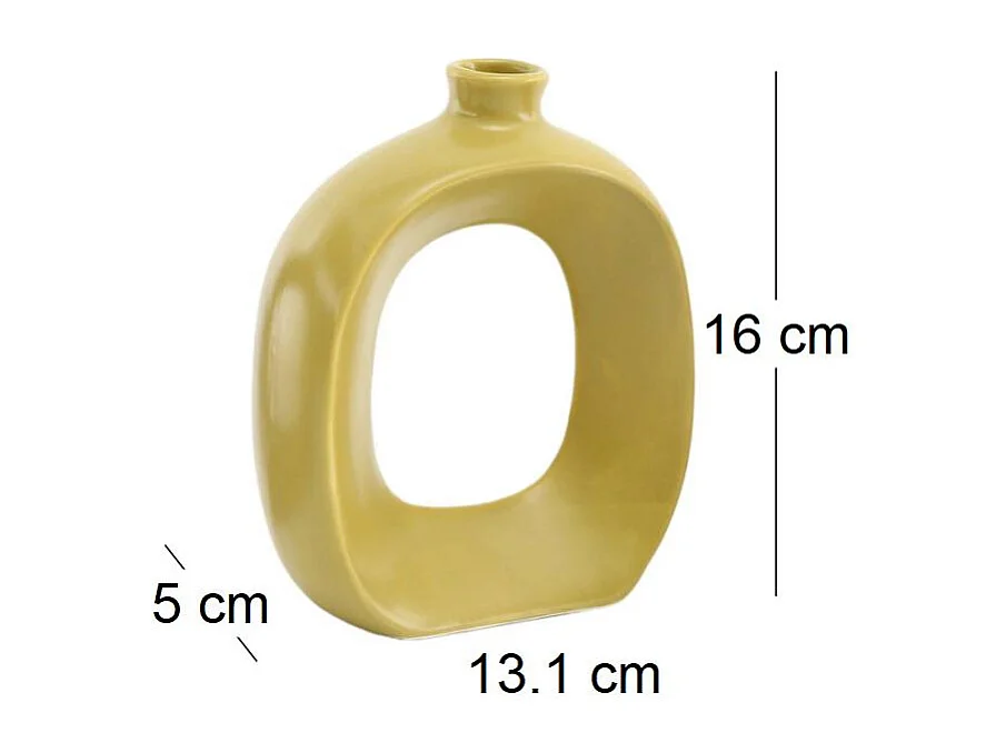 Vase en grès Oval 16 cm