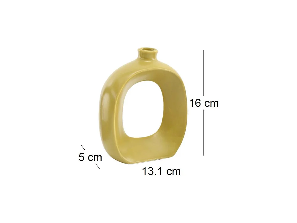Vase en grès Oval 16 cm