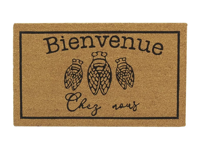 Paillasson coco intérieur extérieur 75 x 45 cm Cigales bienvenue chez nous