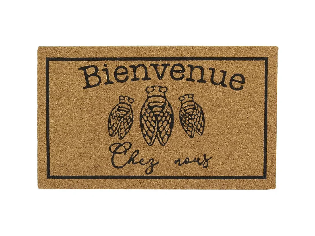 Paillasson coco intérieur extérieur 75 x 45 cm Cigales bienvenue chez nous