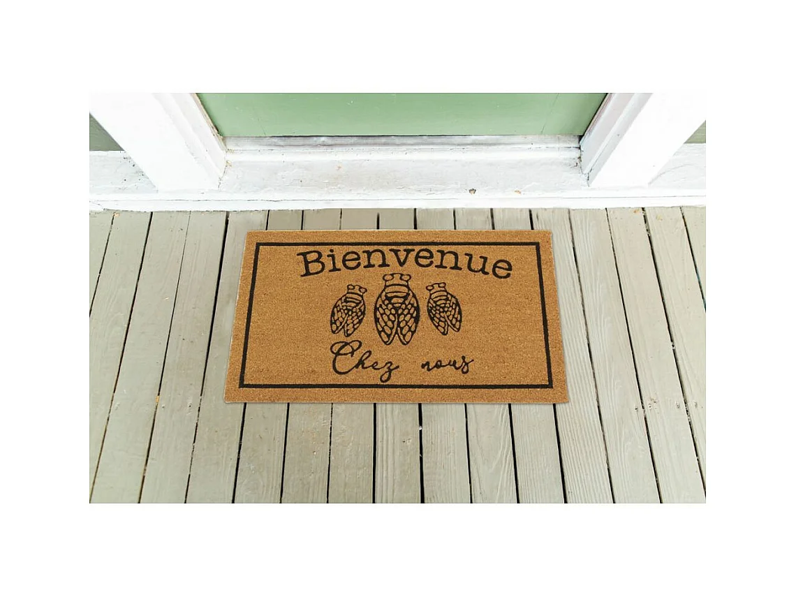 Paillasson coco intérieur extérieur 75 x 45 cm Cigales bienvenue chez nous