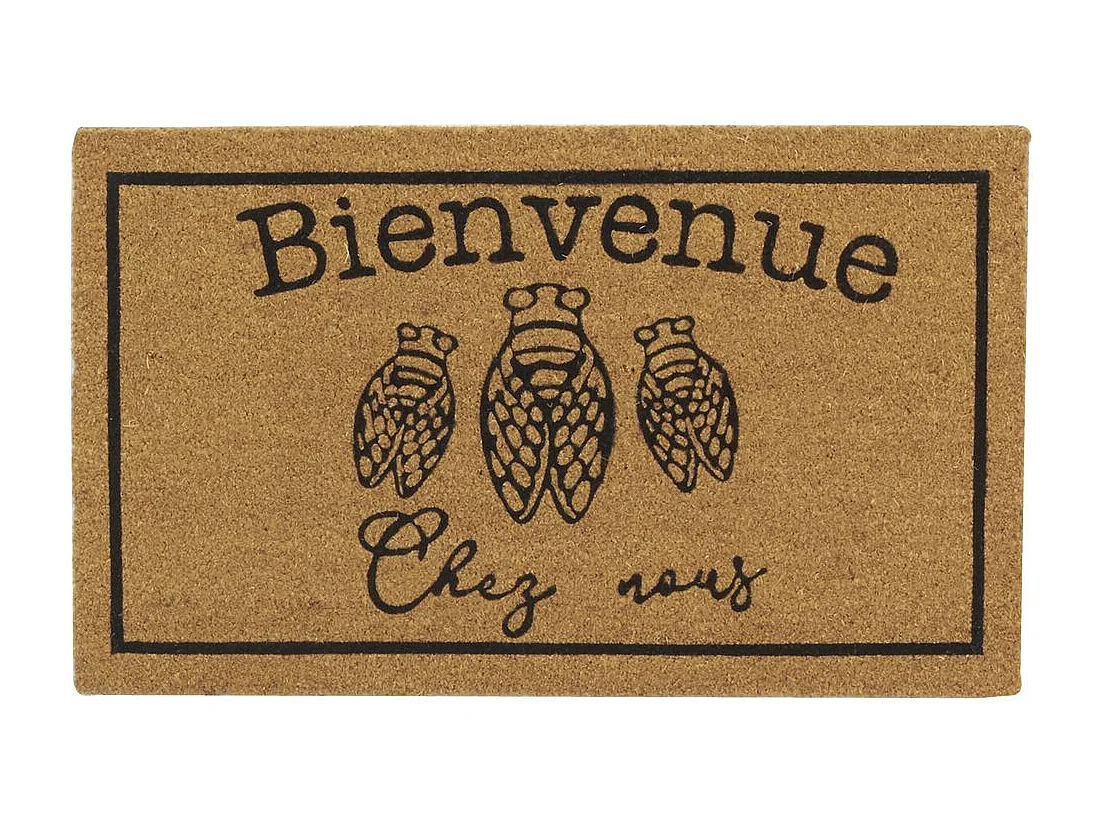 Paillasson coco intérieur extérieur 75 x 45 cm Cigales bienvenue chez nous