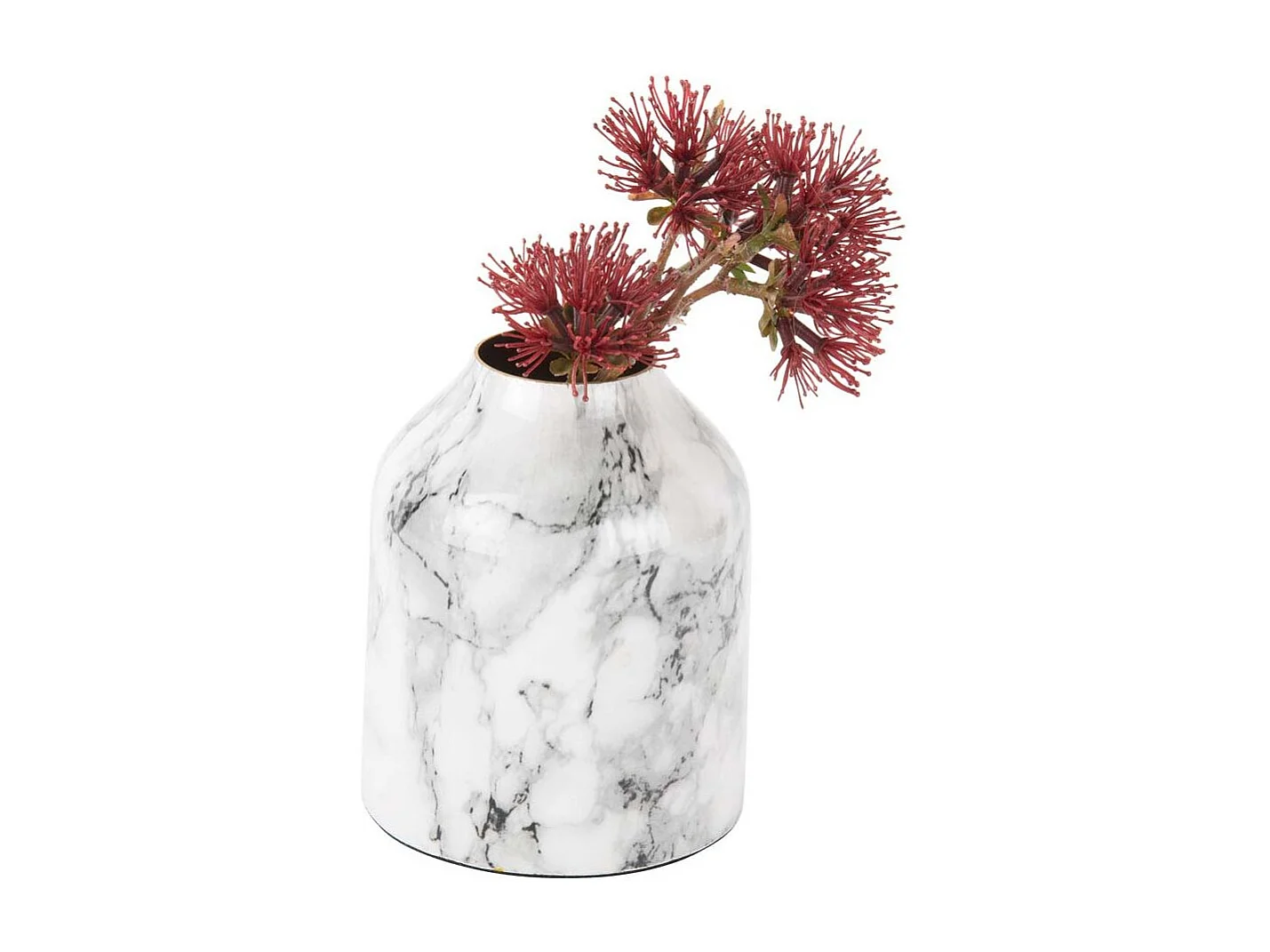 Vase effet marbre Marble extra 9 x 10 cm Blanc