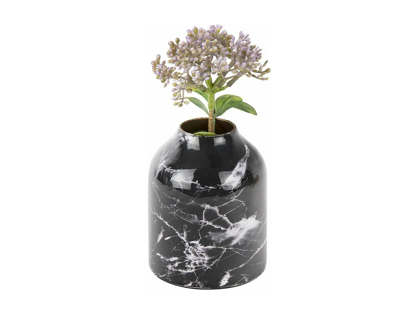 Vase effet marbre Marble extra 9 x 10 cm Blanc