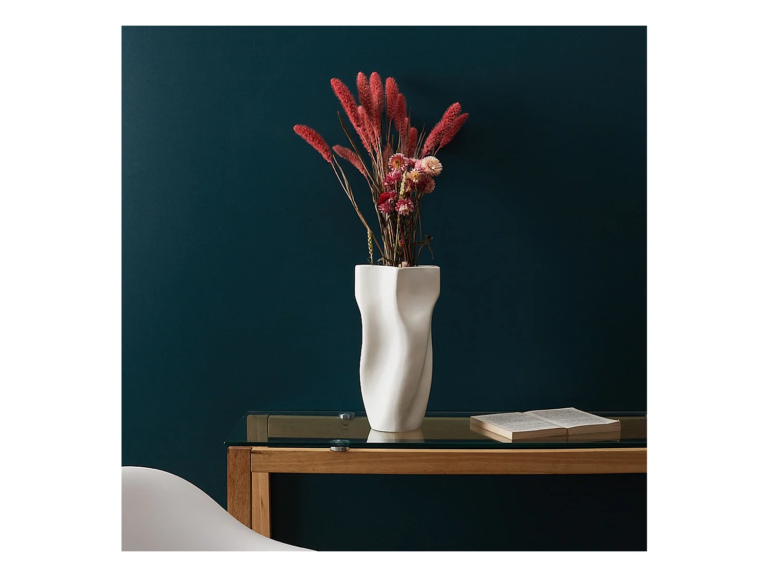 Vase moderne en céramique 14.5 x 12 x 29.5 cm