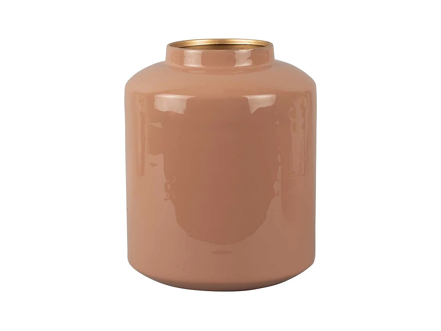 Jarrón de metal esmaltado 19 x 23 cm