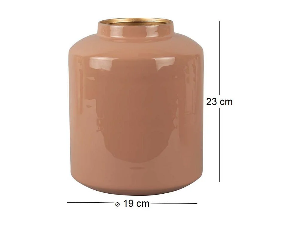 Vaso in metallo smaltato 19 x 23 cm