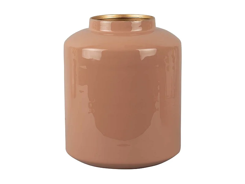 Vase en métal Enamel 19 x 23 cm Rose pâle