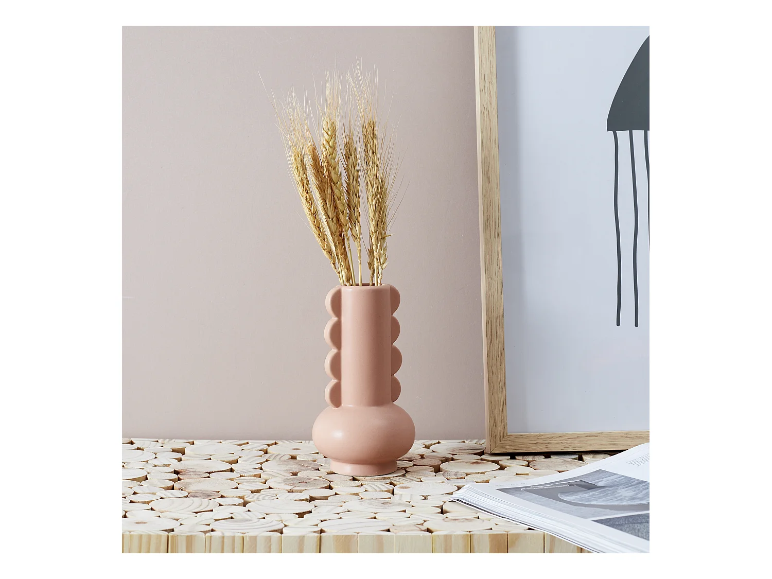 Vase Ceramique Lola Terracota H15cm For Brown Marron