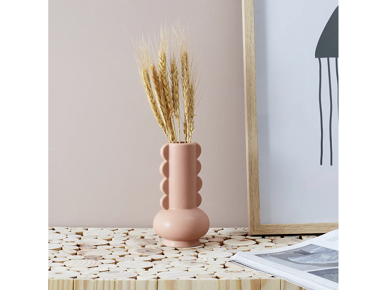 Vase Ceramique Lola Terracota H15cm For Brown Marron