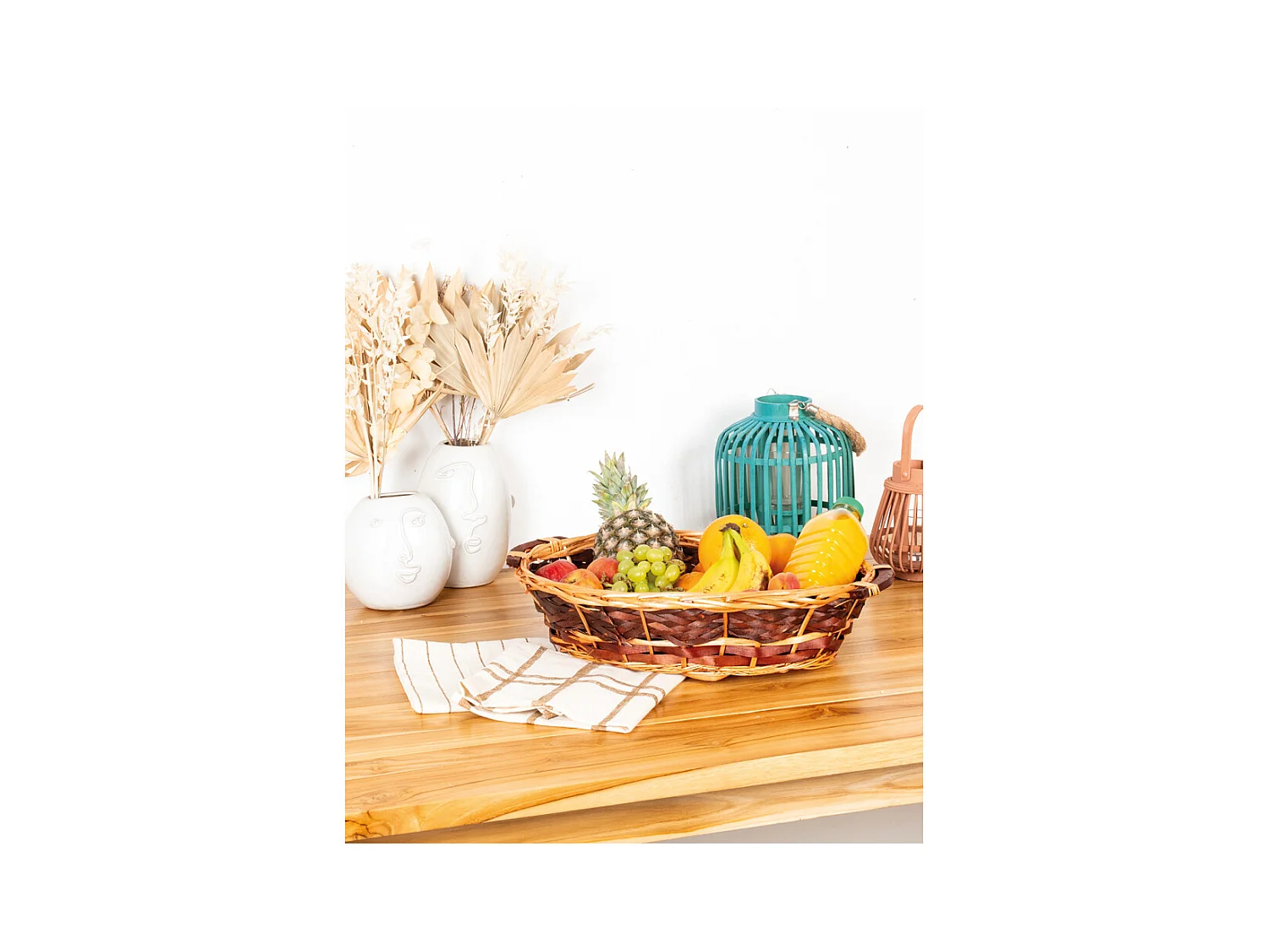 Vasi a forma di faccia in ceramica bianca (set di 2)