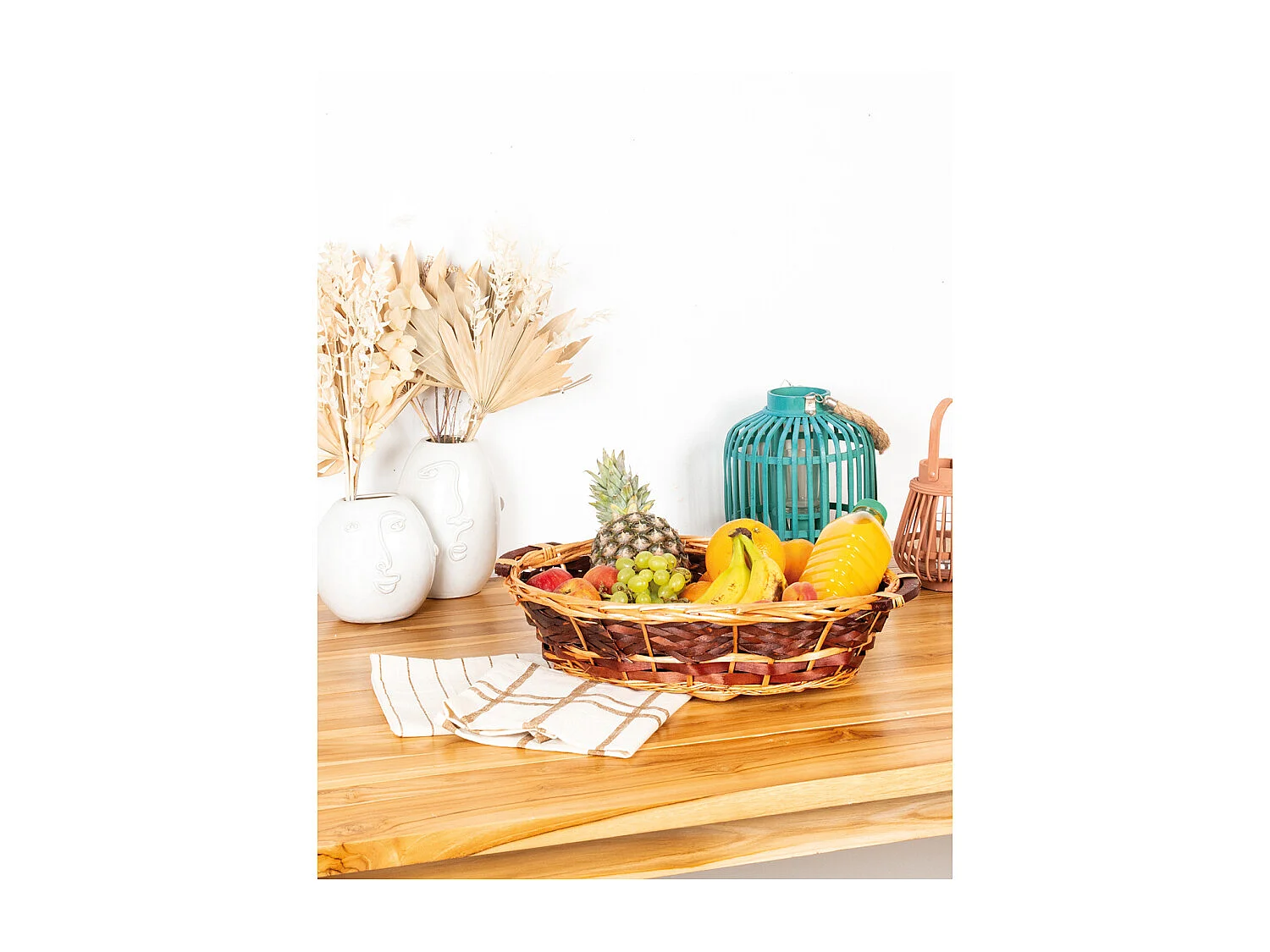 Vasi a forma di faccia in ceramica bianca (set di 2)