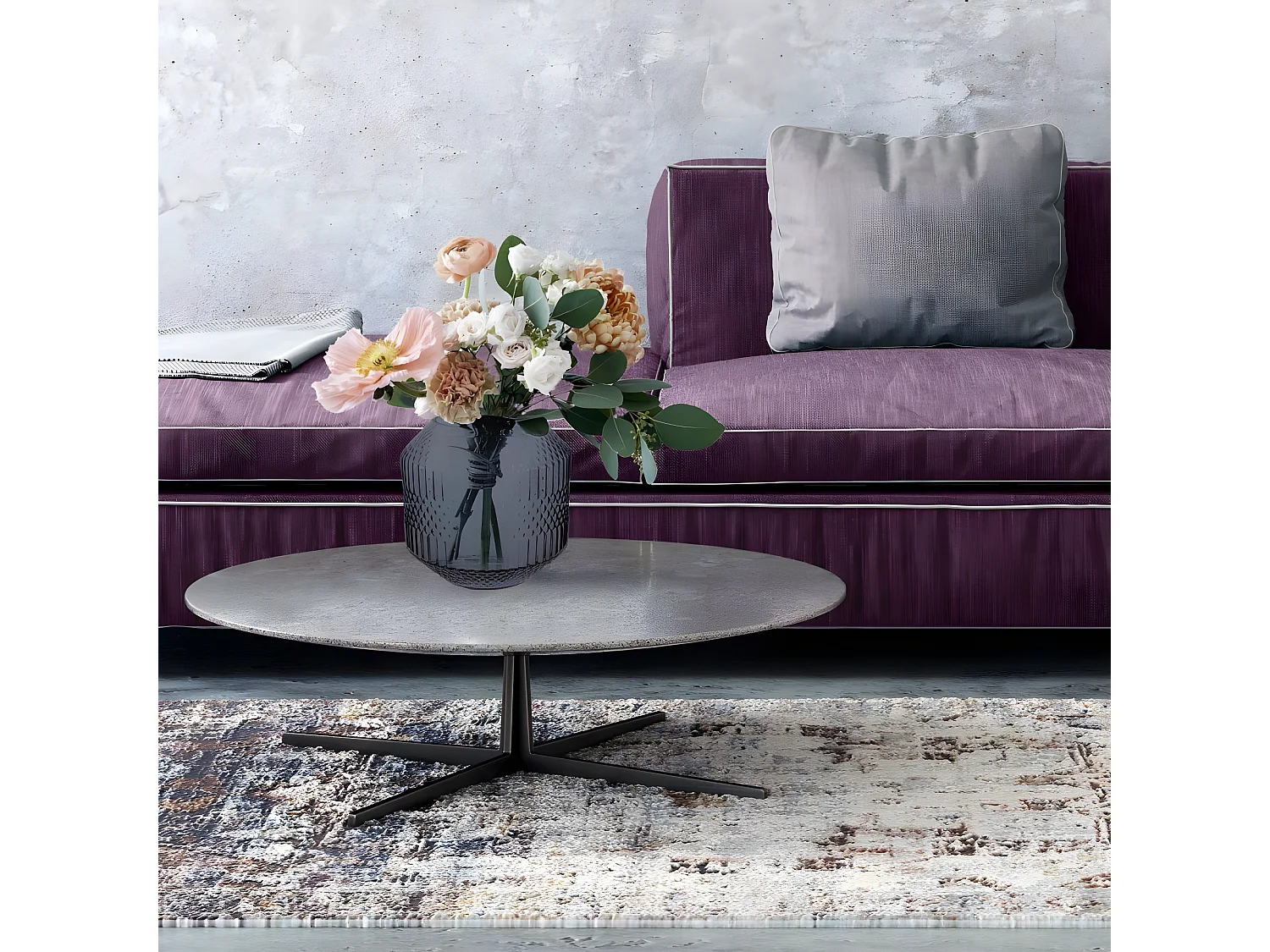 Vase Déco en Verre &quot;Origami&quot; 20cm Bleu