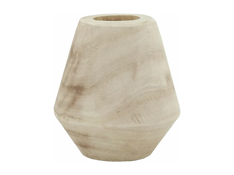 Vase décoratif en bois clair