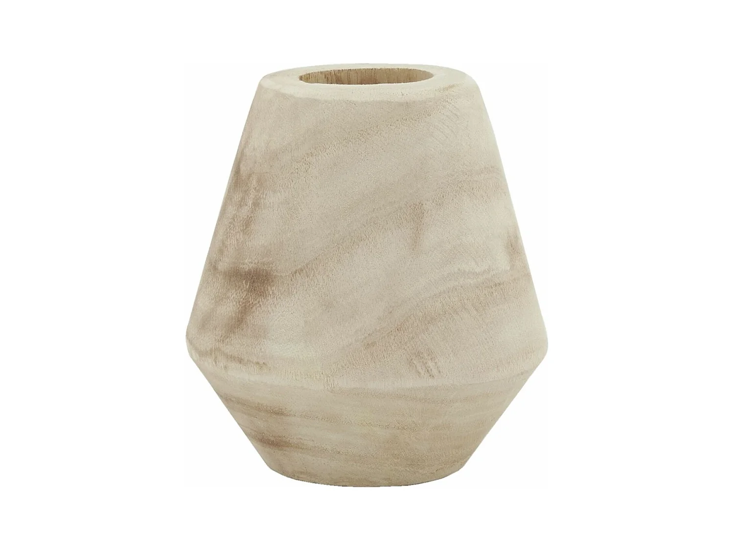 Vase décoratif en bois clair