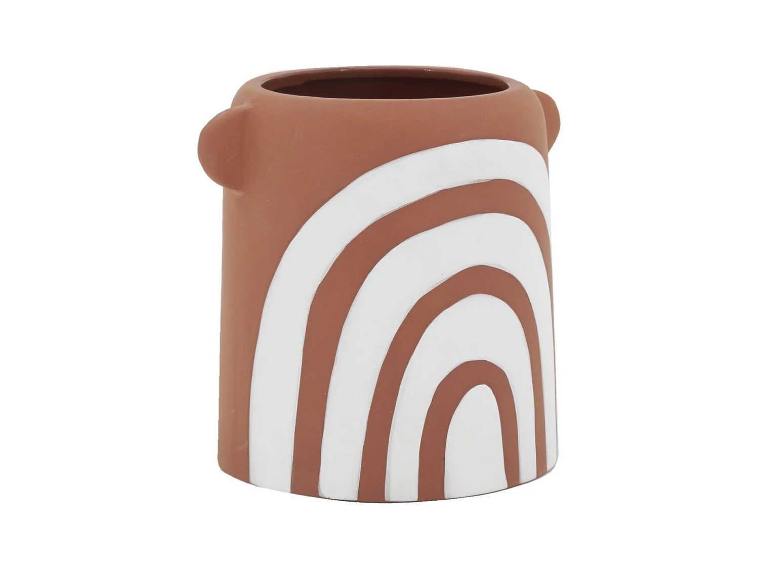 Vaso in ceramica arcobaleno in terracotta