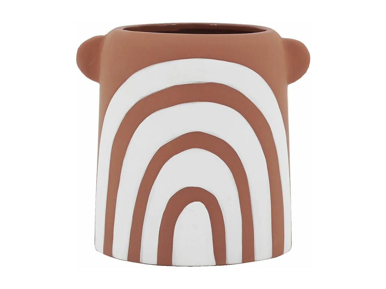 Vaso in ceramica arcobaleno in terracotta