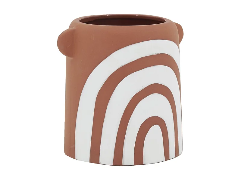 Vaso in ceramica arcobaleno in terracotta